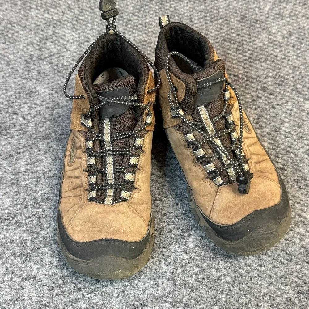 Keen Targhee IV Waterproof Hiking Boots Kids Sz 2Y Brown Black Outdoors Durable